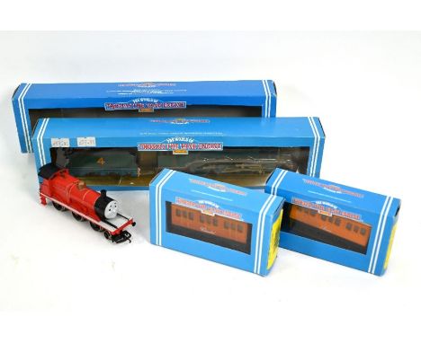 A boxed Hornby OO gauge World of Thomas the Tank Engine R383 Garden Locomotive to/w R110 Annie &amp; R112 'Clarabel' coaches 