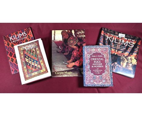 Carpet books; Allaine - Kelims; Hull, Alastair - Living With Kelims; Hubel, Reinhard G - The Book Of CarpetS; Barbican Art Ga