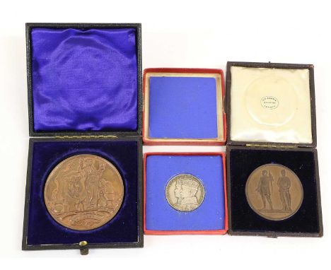 3 x Historic Medals, comprising: Silver Jubilee of George V 1935, Silver Medal (32mm, 15.68g), obv. conjoined busts of King a