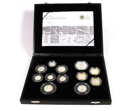 The UK Silver Proof Coin Set 2009, 12 coins including the iconic 'Kew Gardens' 50p with rev. design by Christopher Le Brun fe