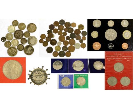 Assorted Collection, including: Cook Islands silver proof $2 1973 '20th Anniversary of the Coronation' in case of issue; UK d