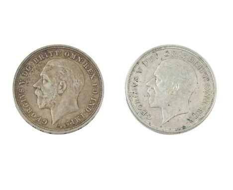 2 x George V, Crowns comprising: 1927 'Wreath' Proof obv. bare head left, rev. crown within wreath (S.4036; Bull 3631; ESC 36