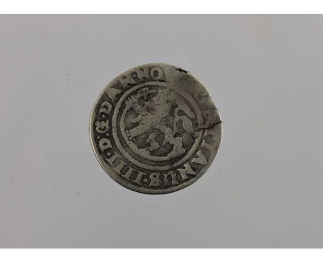 Norway, Silver 8 Skilling 1644 (21mm, 2.08g), under Danish King Christian IV, obv. [CHRIS]TIANUS IIII D G DAN NO, centre circ