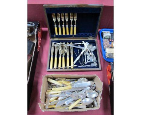 Meat Skewer, quantity of cutlery including mother or pearl handles examples.
