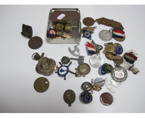 Enamel Sporting Badges, commemorative medallions, enamel awards and club badges, tokens, etc.