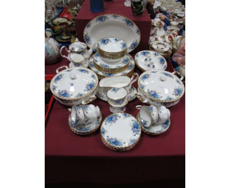 Royal Albert 'Moonlight Rose' Dinner Ware of Approximately 48 Pieces, all first quality comprising two tureens, meat, six din