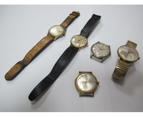 Selza, Rotary, Buler, Fero De Luxe and Poljot Gent's Wristwatches, (some lacking straps).