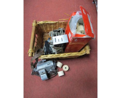 Circa 1930's Bus Conductors Ticket Machine, with paper rolls. Telephone kiosk mechanism circa 1960's stamped H.T.A Ltd and co