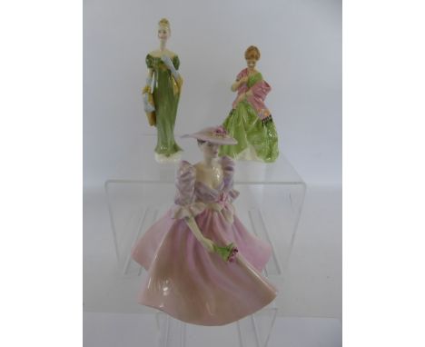 A Royal Worcester Figurine, entitled 'First Dance' as modelled by Doughty, 'Lorna nr 2311' and a Coalport 'Barbara Anne'. (3)