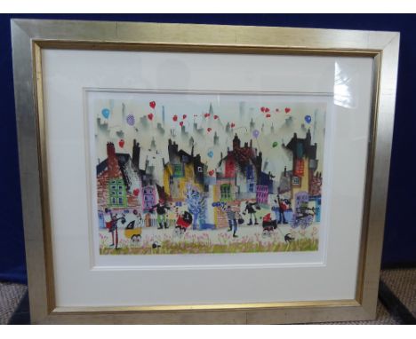 S.F Howells Limited Edition Print, entitled 'Tiptoe through the Tulips', signed, numbered and titled in pencil, approx 48 x 5