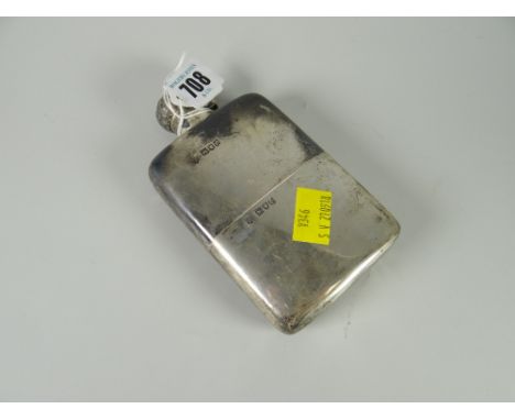 A hallmarked silver London 1900 hip flask