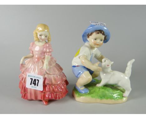 Royal Doulton figure 'Rose' together with Royal Worcester figure 'September's Child'