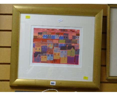 Framed limited edition (7/10) print entitled 'Rotary Dryers' by SARAH HOPKINS 1998