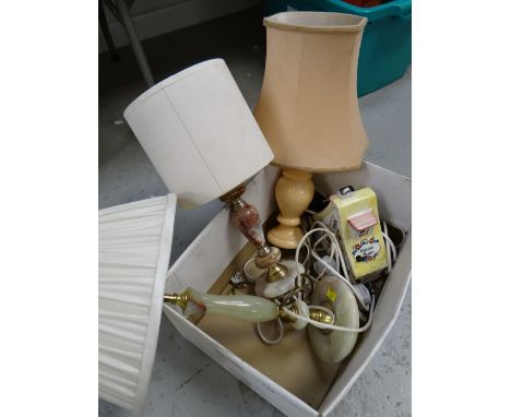 A box of lighting etc