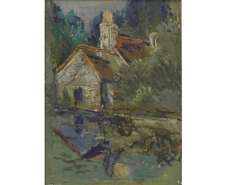 ▲ Fred Yates (1922-2008) 'Fowey'signed 'F J Yates' and inscribed with title verso, oil on board13 x 10cmCondition ReportFrame