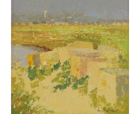 ▲ Lionel Bulmer (1919-1992) 'Sea Defences'signed 'L Bulmer' l.r., oil on board30 x 30.5cmProvenance: With Messum's Fine Art, 