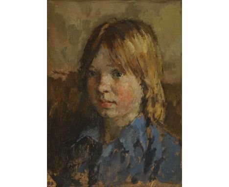 ▲ Bernard Dunstan RA (1920-2017) Portrait of Damaris, 1975 signed with initials l.l., signed, dated and numbered '56' verso, 