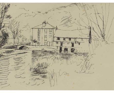 ▲ John Aldridge RA (1905-1983) Mill House, Great Bardfield pen and ink19 x 24.5cmProvenance: From the artist's studio and est