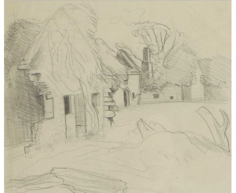 ▲ John Aldridge RA (1905-1983) 'Ruined Cottage'pencil16 x 19cmProvenance: From the artist's studio and estate, and then passe