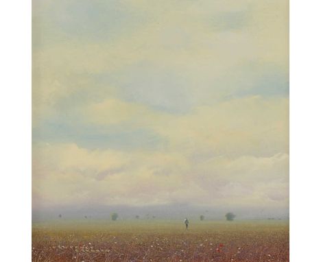▲ Lawrence Coulson (b.1962) 'Summer Fen'signed 'LAWRENCE/COULSON' l.l., oil on board15 x 15cmCondition ReportFramed: 30 x 30c