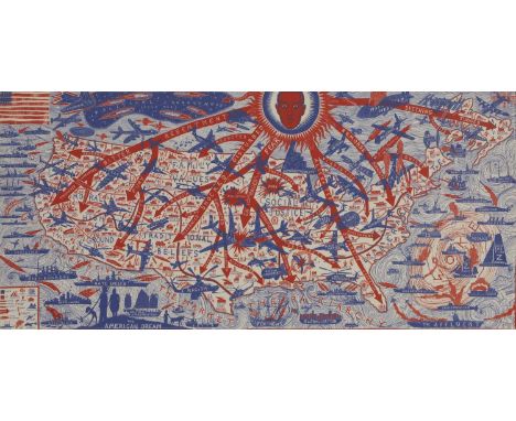 After Sir Grayson Perry RA 'The American Dream', 2020tea towel, digital print on cotton41 x 87.5cm (visible)Condition ReportF