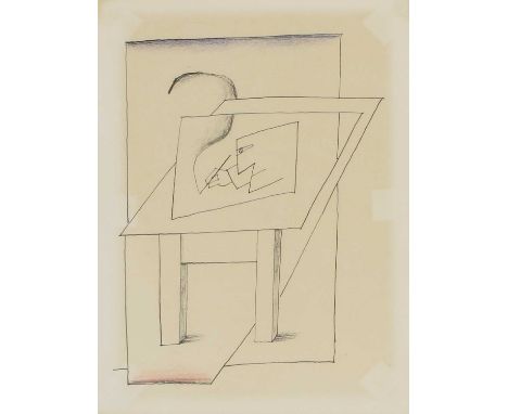 Saul Steinberg (Romanian-American, 1914-1999) Untitled, 1966lithograph, together with letter of authenticity from Wiseman Ori