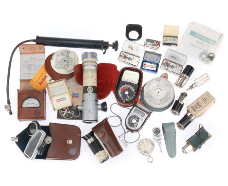 to include an SEI meter, body G, examples by Weston, Sekonik, Blendux, a pneumatic timer, mechanical self timers, Autoknips, 