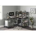 RRP £160.79 CubiCubi L Shaped Desk with Hutch