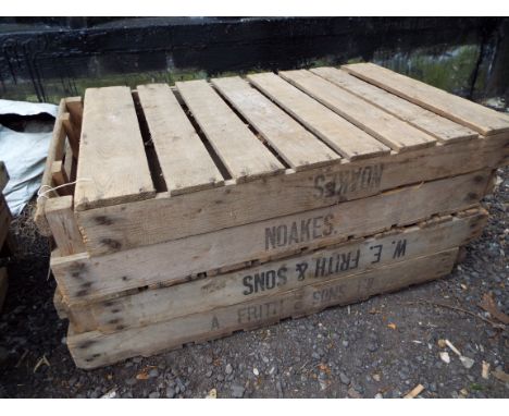 Four vintage advertising chitting trays