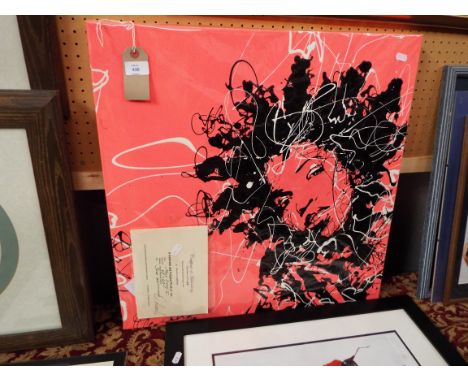 OKSANA LEADBITTER (b. 1974) mixed media on canvas portrait titled 'Macy Gray II', signed to lower left with certificate of au