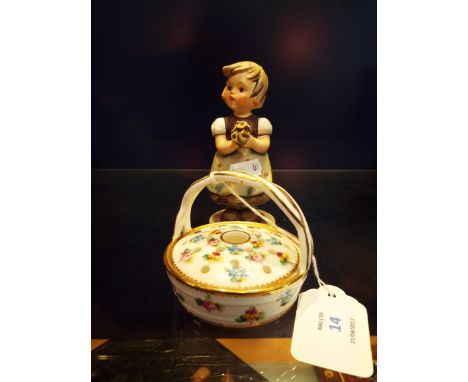 A Minton pot pourri and a Hummel figurine