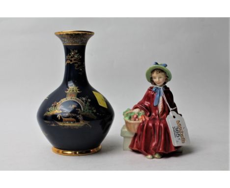 Royal Doulton figurine Linda and Carltonware vase