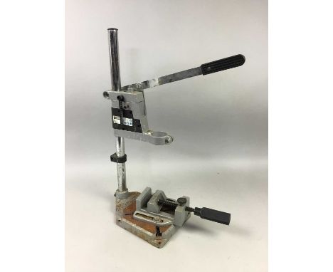 COLLECTION OF ENGINEERING TOOLS,contained in two satchels, including a Powerfix Drill Stand, also including a fire front