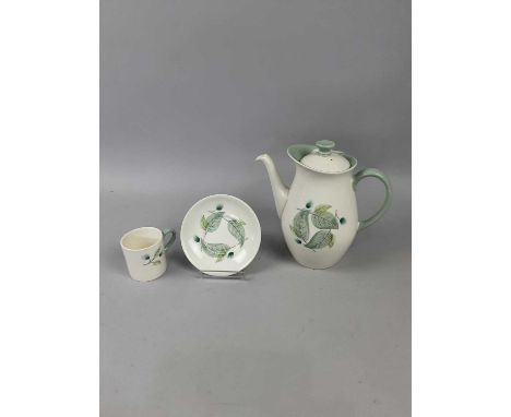 WEDGWOOD 'WOODBURY' PATTERN COFFEE SERVICE,comprising six cups, six saucers, coffee pot, sugar bowl and cream jug (15)