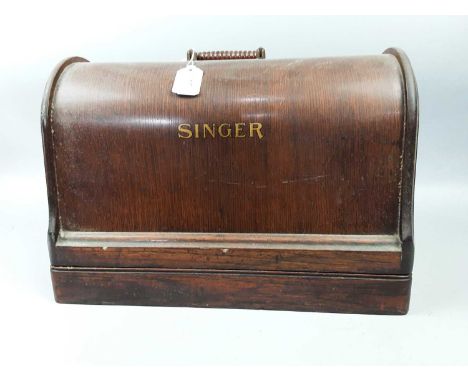 SINGER SEWING MACHINE, along with an Avometer, pocket atlas and a ceramic dish (4)
