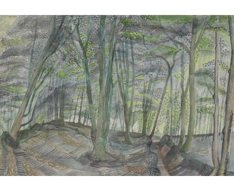 *Edward Bawden RA (1903-1989)'Beechwood, Broomfield, Somerset'signed l.r., watercolour54 x 74cmProvenance: The Fine Art Socie