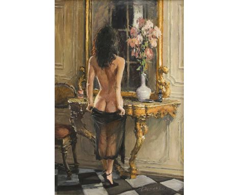 Anatoly Demenko (Ukrainian, contemporary) 'By Stealth'signed l.r., oil on canvas 76 x 51cmCondition report: Light craquelure.