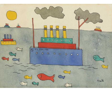 Kenneth Hall (1913-1946)SS Junipersigned l.r., watercolour25 x 35cmProvenance: Lucy Wertheim, thence by descent.Condition rep