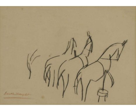 *Dame Laura Knight RA RWS (1877-1970)Circus Horses;verso, an acrobat doing a handstandsigned 'Laura Knight' in red pencil ove