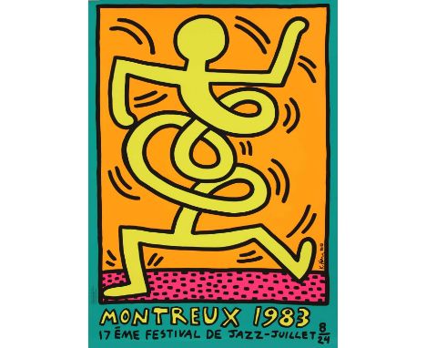 Keith Haring (American, 1958-1990)Green Montreux, 1983screenprint100 x 70cm, unframedCondition report: A few very light half 