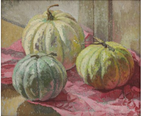*Louis Augustus Sargent (1881-1965)Three melonssigned l.r., oil on canvas38 x 45cm*Artist's Resale Right may apply to this lo