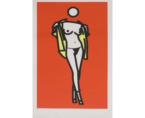 *Julian Opie (b.1958) 'Woman taking off a man's shirt' (Cristea 244) screenprint in colours, 2003, from an edition of an unkn