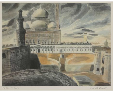 *Edward Bawden RA (1903-1989)'Cairo The Citadel, Mohammed Ali Mosque 1940'reproduction print, for 'Edward Bawden: War Artist'
