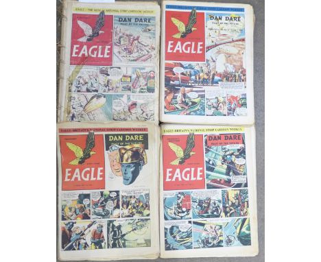 The Eagle comics, 1950-51, including first edition, up to volume 3 no.1 , with bindings