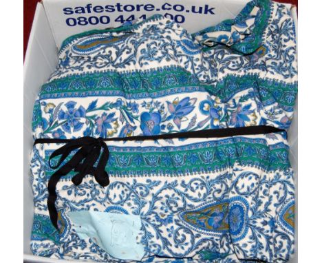 A pair of Sanderson Fabric floral curtains; together with various other pairs of curtains (4 boxes)   Condition Report / Extr