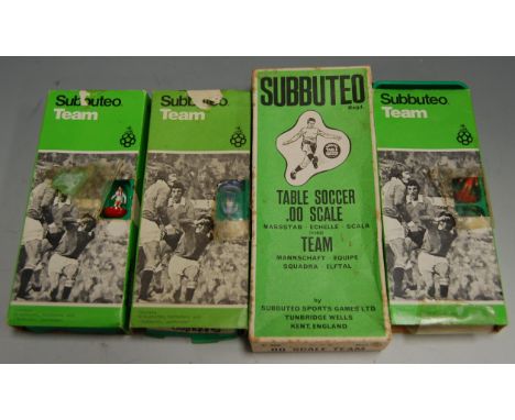 Four boxed Subbuteo 00 scale table soccer teams