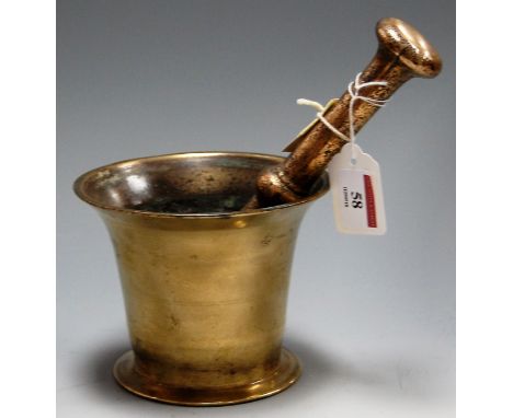 A 19th century bronze pestle and mortar