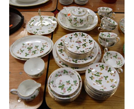 A part Wedgwood tea/dinner service in the Wild Strawberry pattern