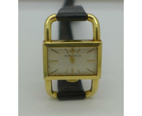 A lady's 18ct gold Jaeger-LeCoultre wristwatch, serial no. 1335411, 1671 21