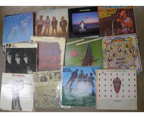 Approximately fifty LP records, mainly rock, including Lou Reed, Bob Dylan and Lynyrd Skynyrd